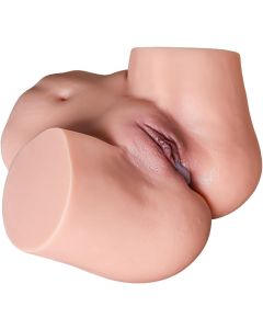 Poupée sexuelle de 21,5 livres, texture de peau réaliste, gros cul et chatte doux, avec vagin plus profond à 2 trous et anal serré