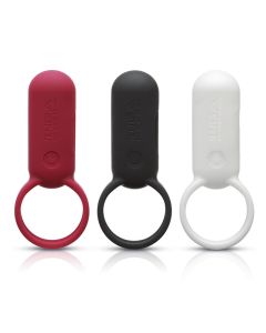 Noir Carmin Blanc USB Charging Waterproof Silent Vibration Ring 