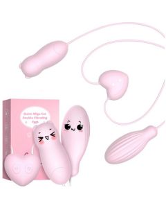 Stimulateur clitoridien à deux balles vibrantes pour le jeu en couple
