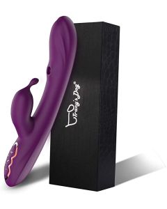 Vibrateur lapin point G gode clitoridien suceur avec 7 vibrations et 7 modes d'aspiration sex toy étanche