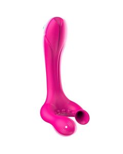 Vibrateur clitoridien à succion du point G Vibrateur gode rechargeable (rose)