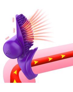 Anneau vibrant pour homme Cockring Vibrateur de stimulation du clitoris Anneau d'éjaculation retardée