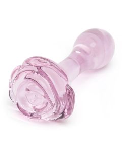 Verre Dildo floraison Petite Rose verre Butt plug Rose masturbation sexe jouet femme